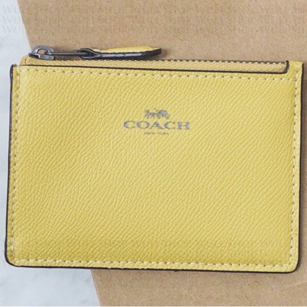 Coach Mini Skinny ID Compact Wallet | Butter Yellow